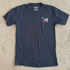 GOAT lacrosse brand XS adult Navy t shirt